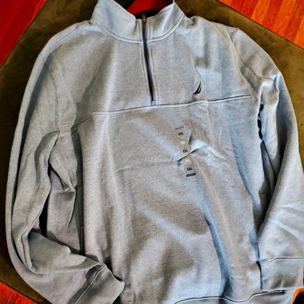 Men's Nautica Blue-Gray Pullover, XXL
